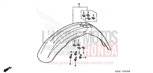 FRONT FENDER CR125RY de 2000